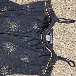 Self Esteem black & gold tank top